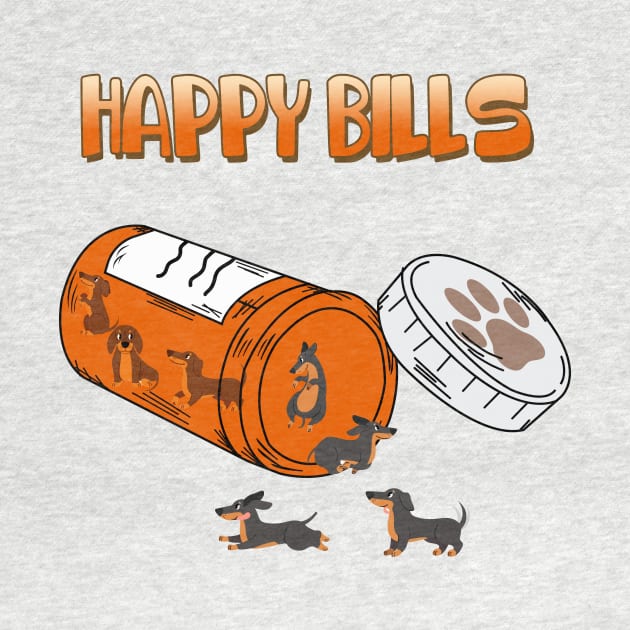 Happy Pills Dachshund, Dachshund Mom, Miniature Dachshund Dog Owner, Dog Lover by artbyhintze